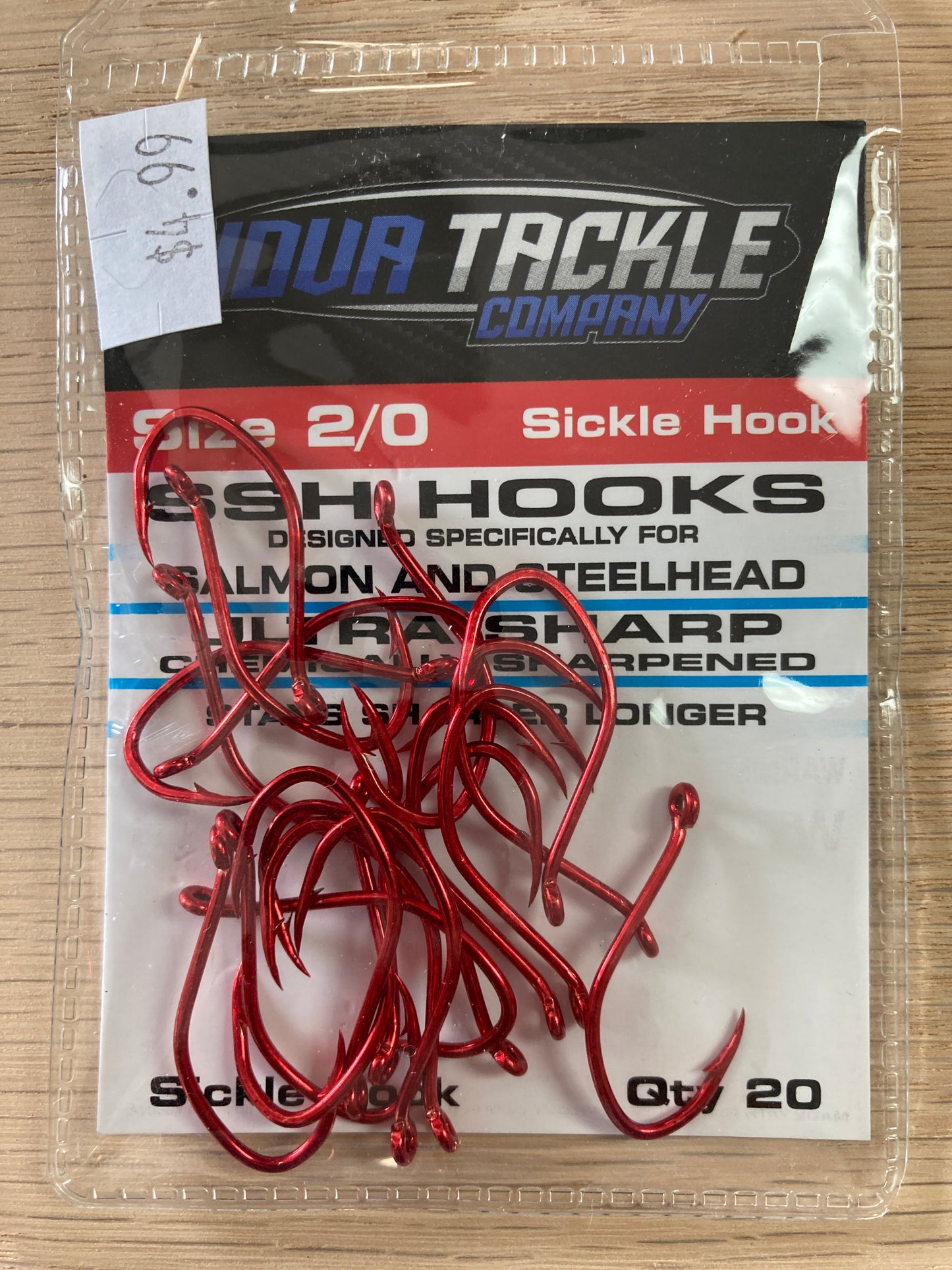 Sickle hook red # 2/0