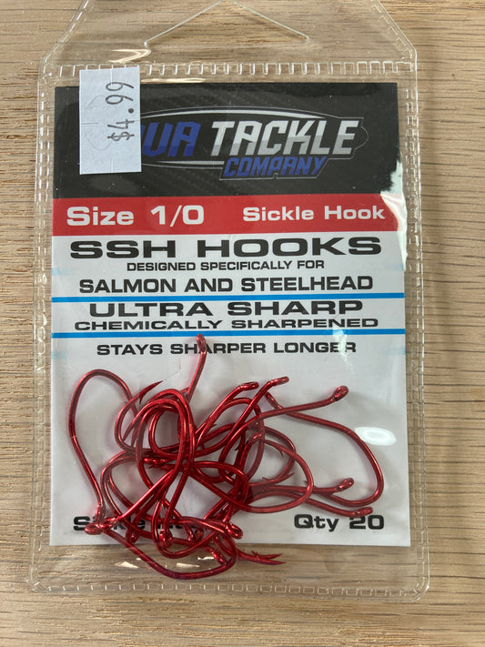 Sickle hook red # 1/0