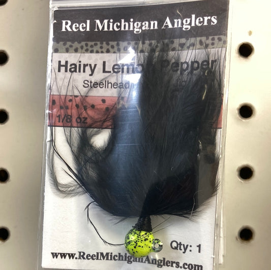 Individual Hair Jig Hairy Lemon Pepper 1/8oz