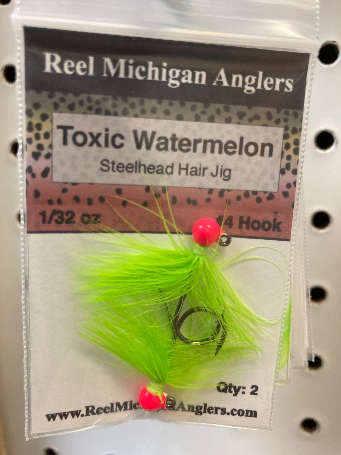 1/32 oz Hair Jig Toxic Watermelon